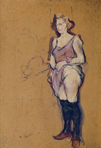 Frau, die ihr Kleid hält oder Frau in einem Bordell, 1894 von Henri de Toulouse Lautrec